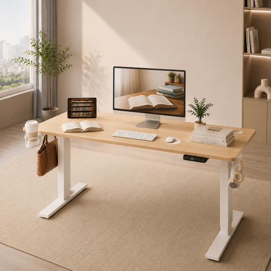 Electric Sit-Stand Desk with Memory Function, Anti-Collision Technology, USB/Type-C, Height 70-119cm