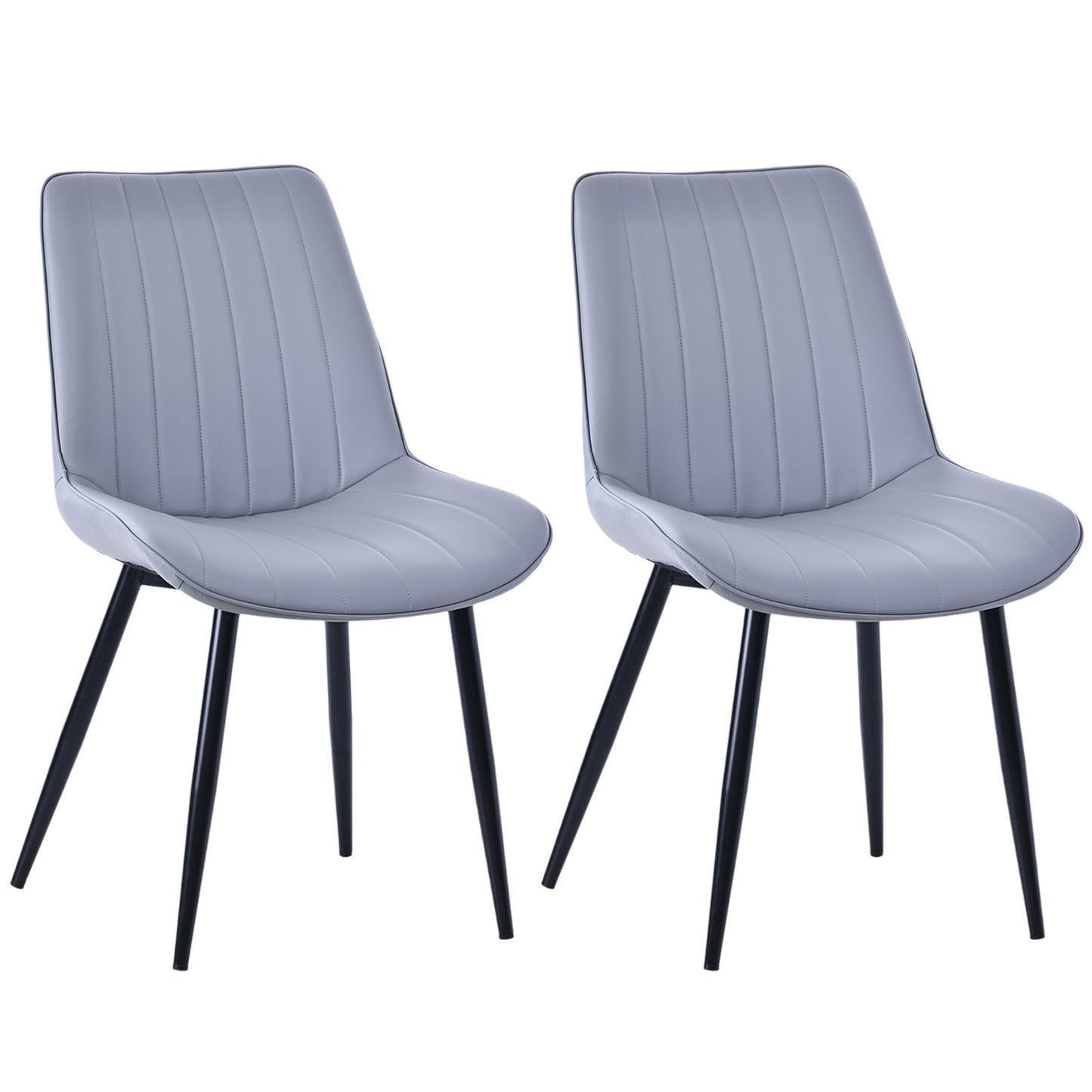 HOMAVO Set of 2 Modern Dining Chairs – Ergonomic Upholstered Chairs for Dining Room, Living Room, or Office (Seat 47×43 cm)