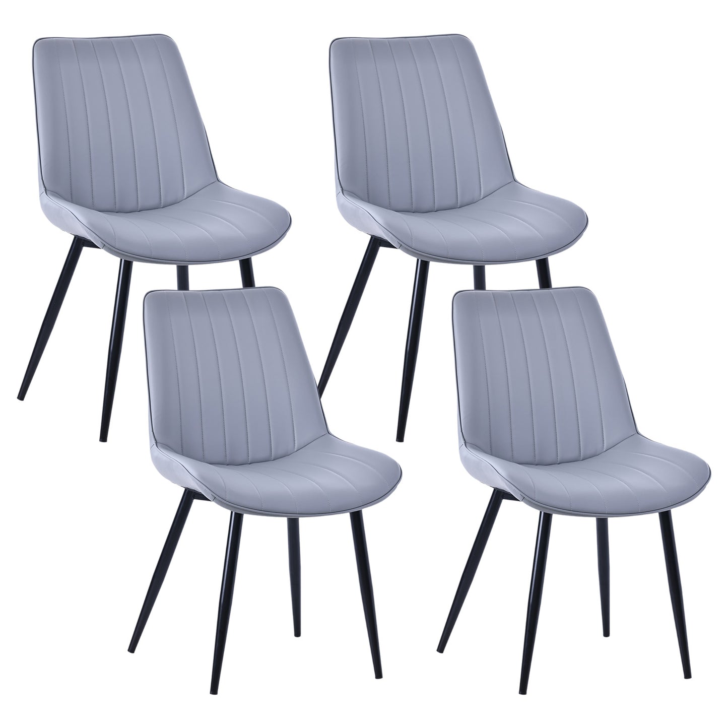 HOMAVO Set of 2 Modern Dining Chairs – Ergonomic Upholstered Chairs for Dining Room, Living Room, or Office (Seat 47×43 cm)
