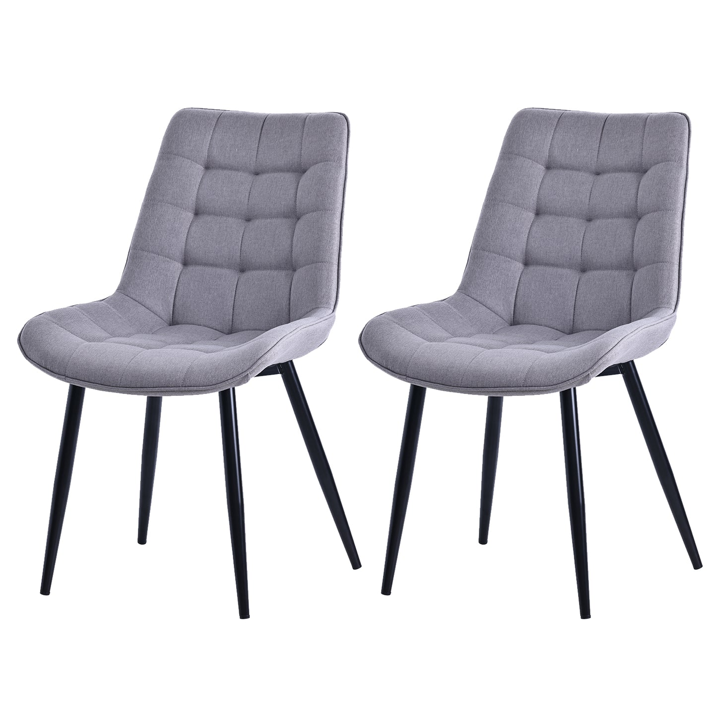 HOMAVO Set of 2 Modern Ergonomic Dining Chairs – Comfortable 47×43 cm Seat for Dining Room, Living Room & Office