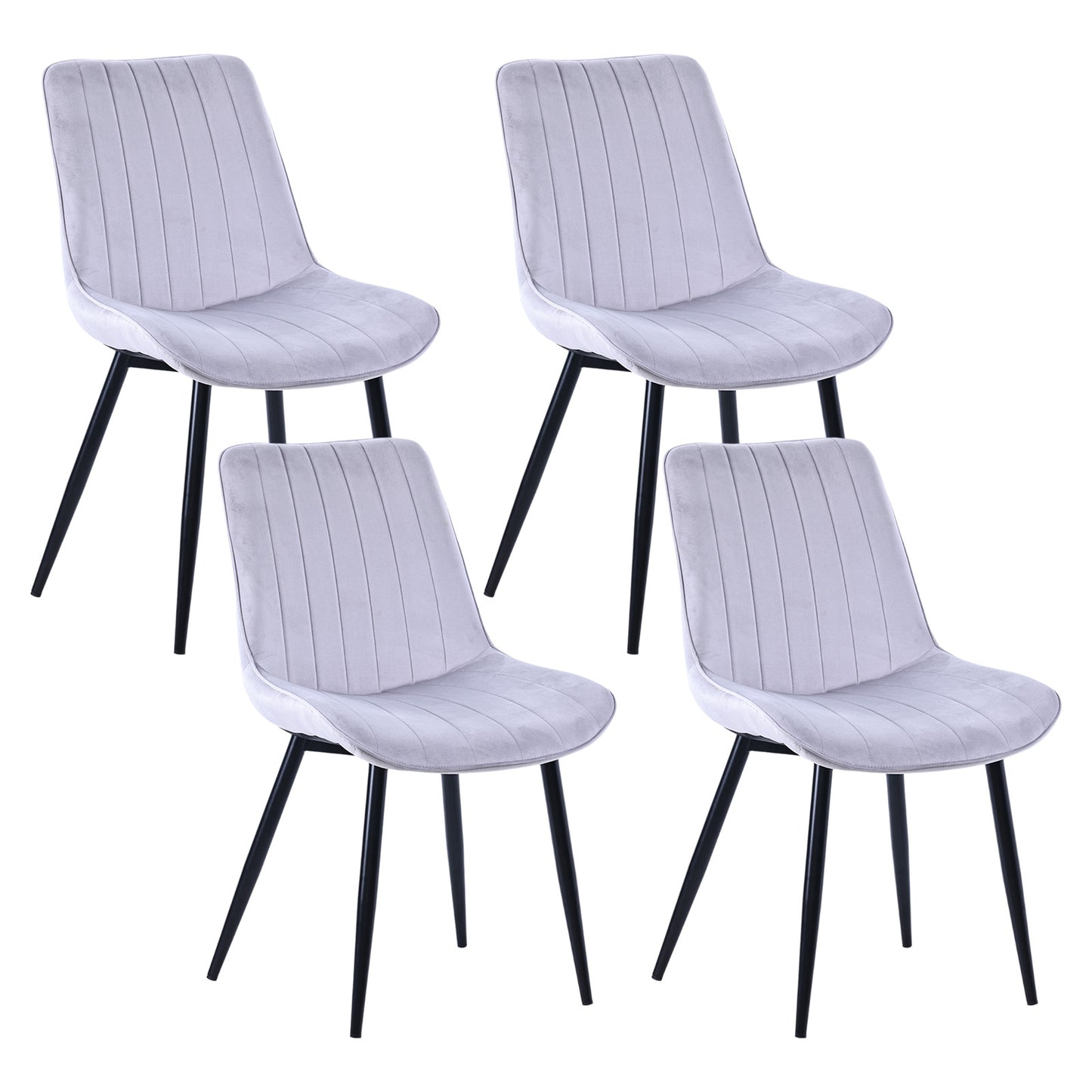 HOMAVO Set of 2 Modern Dining Chairs – Ergonomic Upholstered Chairs for Dining Room, Living Room, or Office (Seat 47×43 cm)
