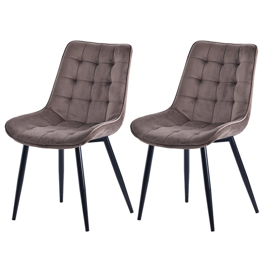 HOMAVO Set of 2 Modern Ergonomic Dining Chairs – Comfortable 47×43 cm Seat for Dining Room, Living Room & Office
