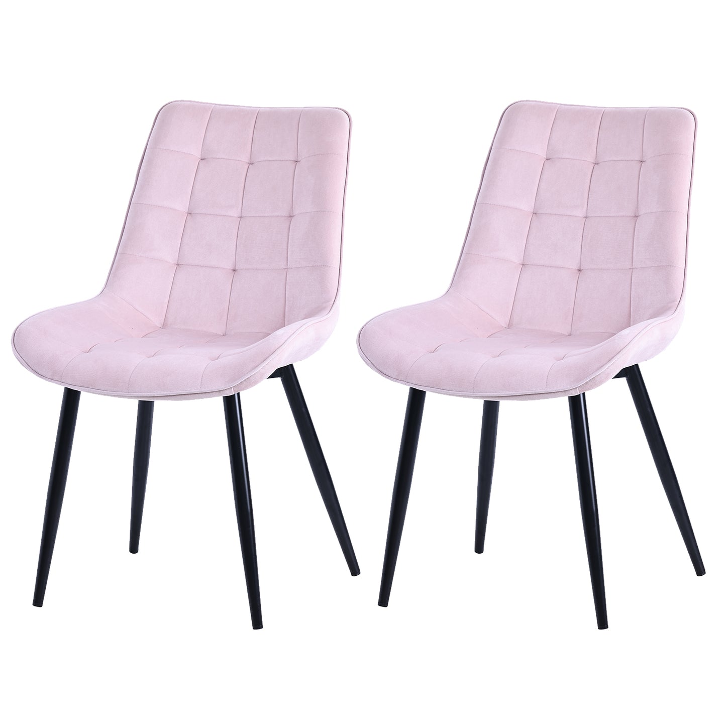 HOMAVO Set of 2 Modern Ergonomic Dining Chairs – Comfortable 47×43 cm Seat for Dining Room, Living Room & Office
