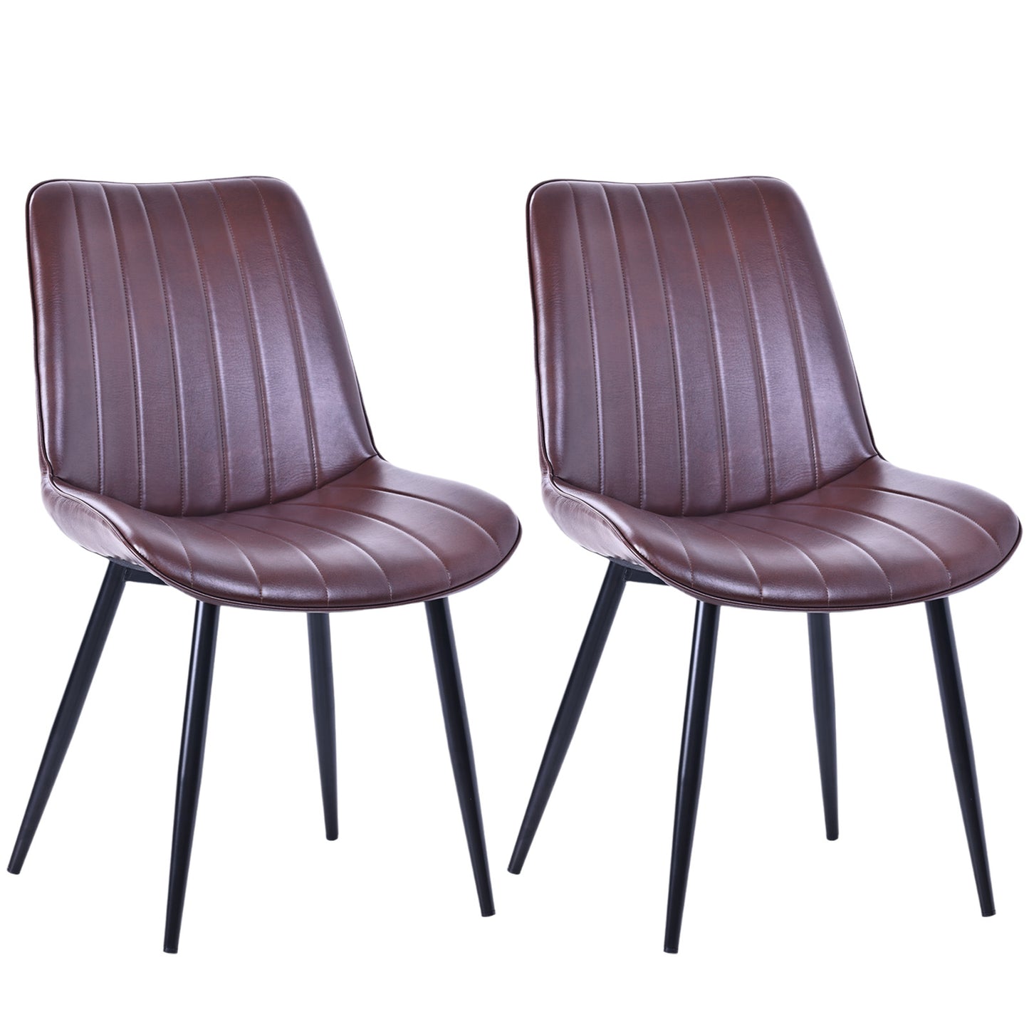 HOMAVO Set of 2 Modern Dining Chairs – Ergonomic Upholstered Chairs for Dining Room, Living Room, or Office (Seat 47×43 cm)