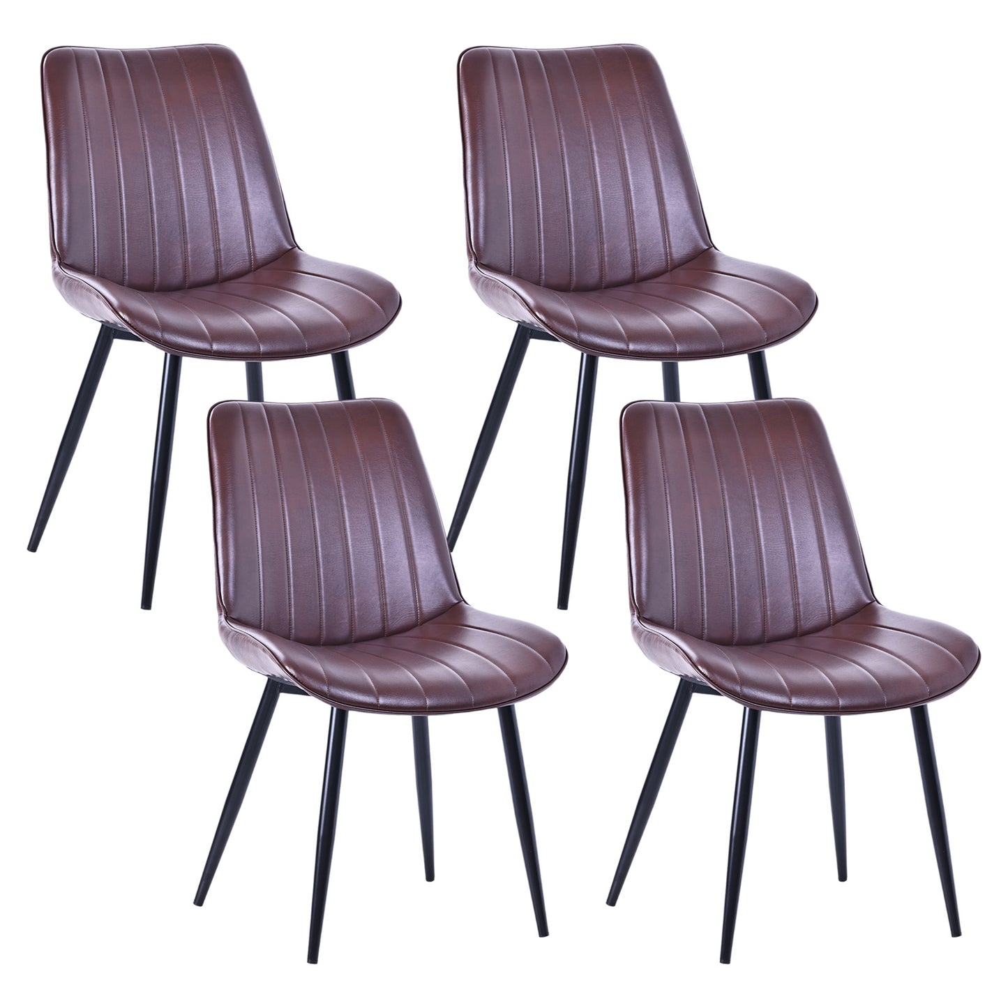 HOMAVO Set of 2 Modern Dining Chairs – Ergonomic Upholstered Chairs for Dining Room, Living Room, or Office (Seat 47×43 cm)