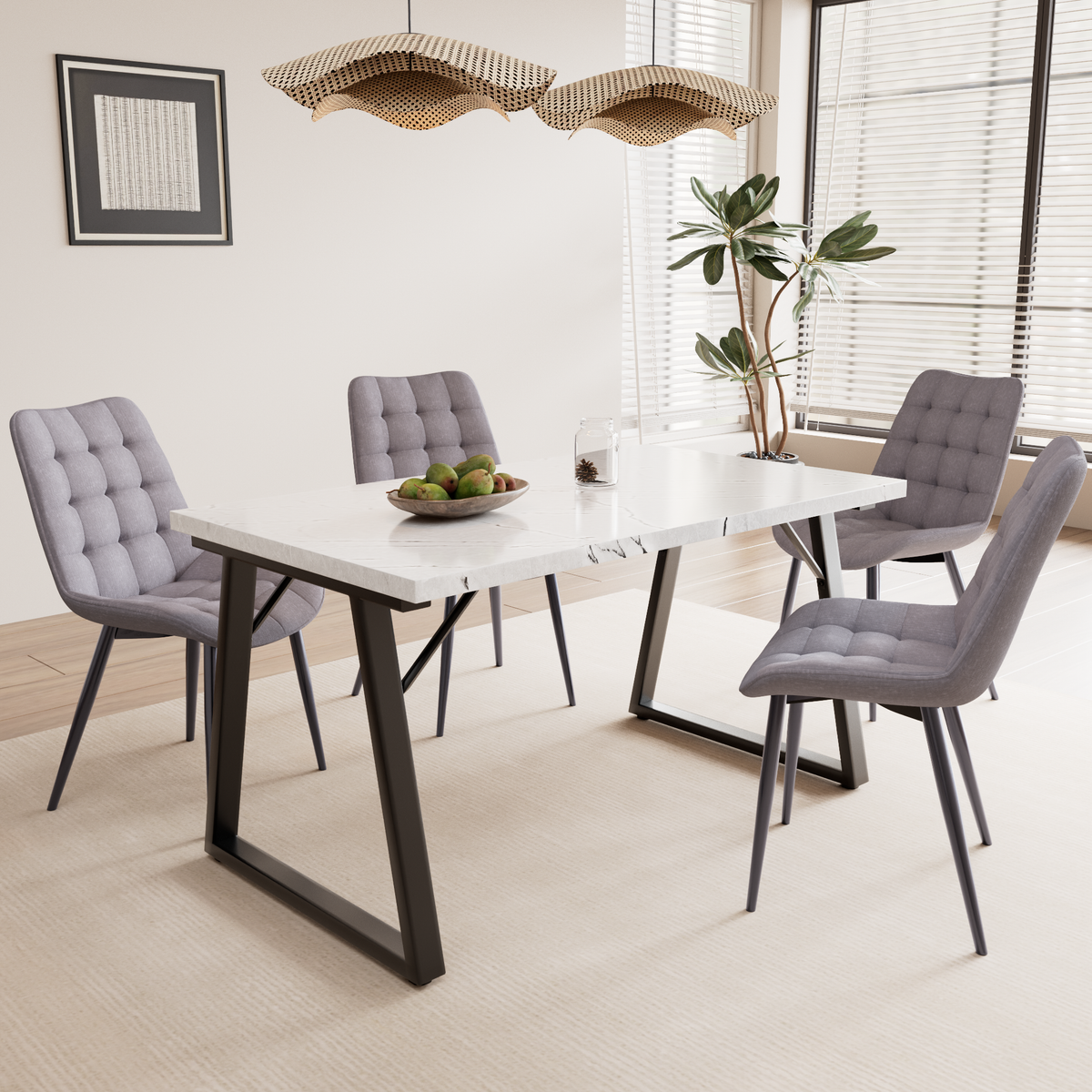 5-Piece Dining Table & Chair Sets