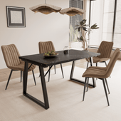 5-Piece Dining Table & Chair Sets